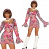 Guirca Costume Anni 60s 70s disco night Girl Adulta carnevale Donna...