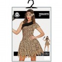 Costume Carnevale Primitiva Donna Vestito Cavernicola Preistorico Adulta TG S/M