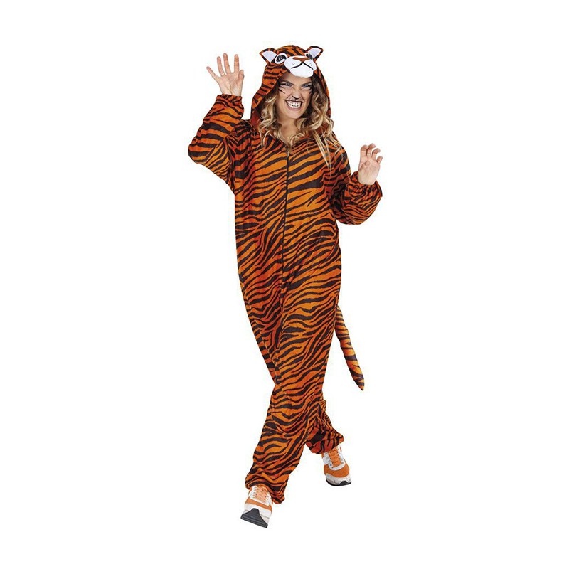 Pigiama animale kigurumi per adulti unisex costume halloween carnevale tigre