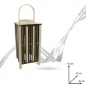 Lanterna porta candela in legno bamboo Portatile campeggio lampada 42x20 cm