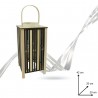 FGF Lanterna porta candela in legno bamboo Portatile campeggio lamp...