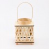 FGF Lanterna Porta candela in legno rattan Portatile matrimonio lam...
