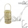 FGF Lanterna Porta candela in legno rattan Portatile lampada 25x14 ...