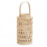 FGF Lanterna Porta candela in legno rattan Portatile lampada 25x14 ...