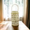 FGF Lanterna Porta candela in legno rattan Portatile lampada 25x14 ...