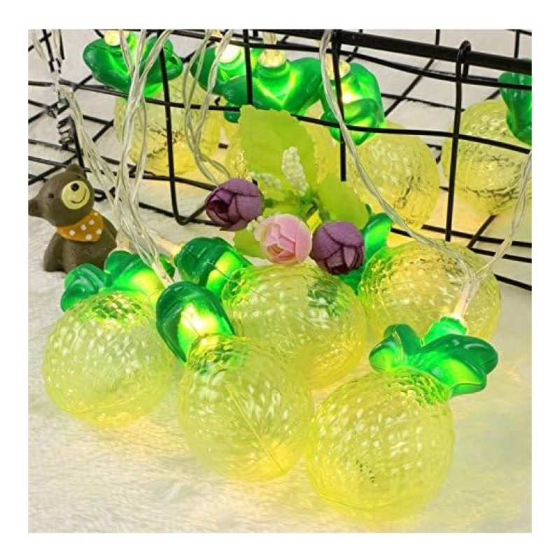La bolata Catena luminosa led ad energia solare 10 Lampadine ananas...