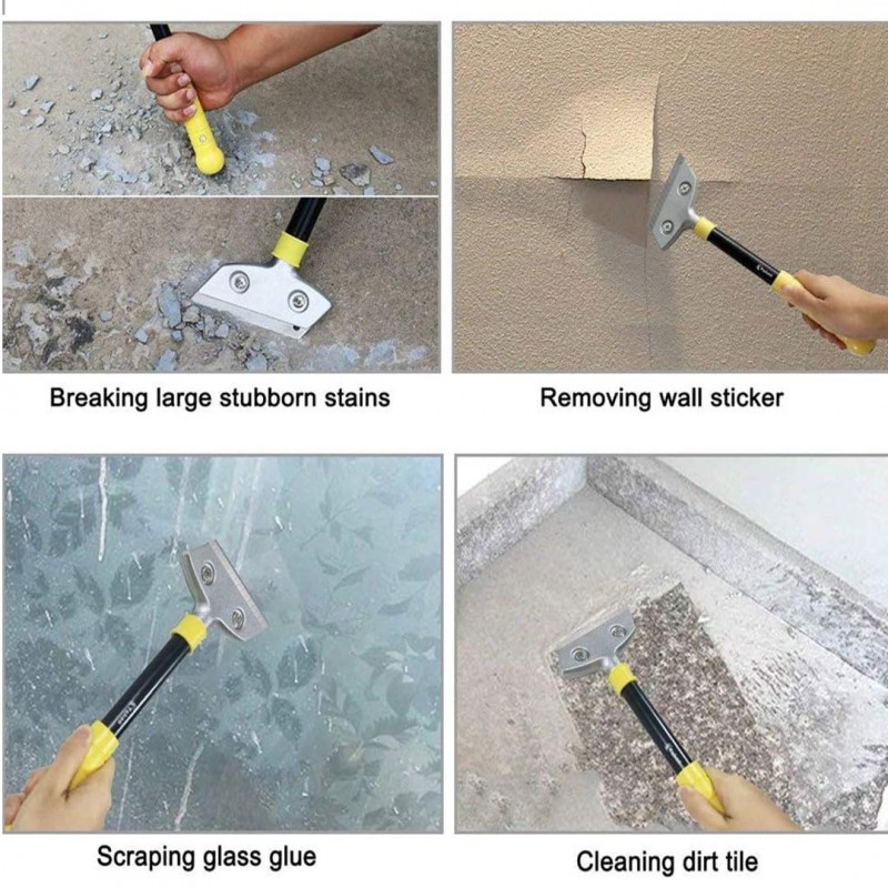 Iron 2x Raschietto per pareti per pavimenti con manico x stucco cas...