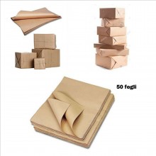 50 fogli di carta per imballo avana cm 100x140 per imballaggio pacchi spedizioni