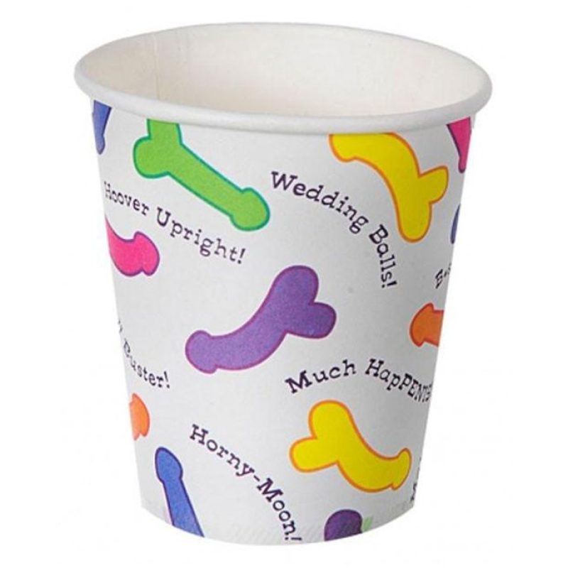 Spicy Party Bicchieri Sexy con pisello 12 pz addio al nubilato gadg...