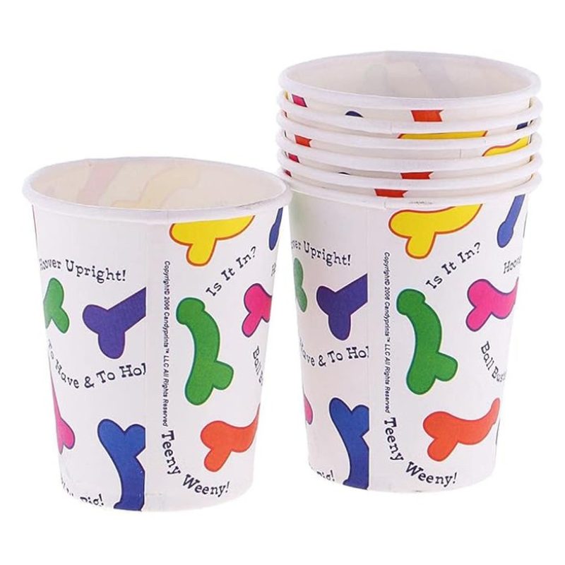 Spicy Party Bicchieri Sexy con pisello 12 pz addio al nubilato gadg...