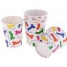Spicy Party Bicchieri Sexy con pisello 12 pz addio al nubilato gadg...
