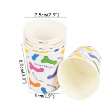 Bicchieri Sexy con pisello 12 pz addio al nubilato gadget adulti Scherzo festa