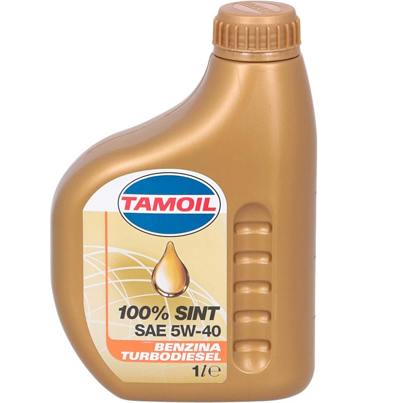 Tamoil  Olio Lubrificante 100% SINT SAE 5W-40 1 litro 9578 motori a benzina