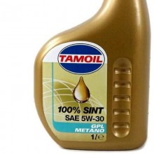 Tamoil 100% Sint SAE 5W-30 Olio motore GPL e metano flacone da 1 Litro