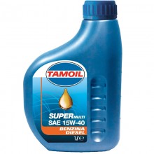 Tamoil 1lt Olio motore Supermulti SAE 15w40 minerale auto benzina diesel gas