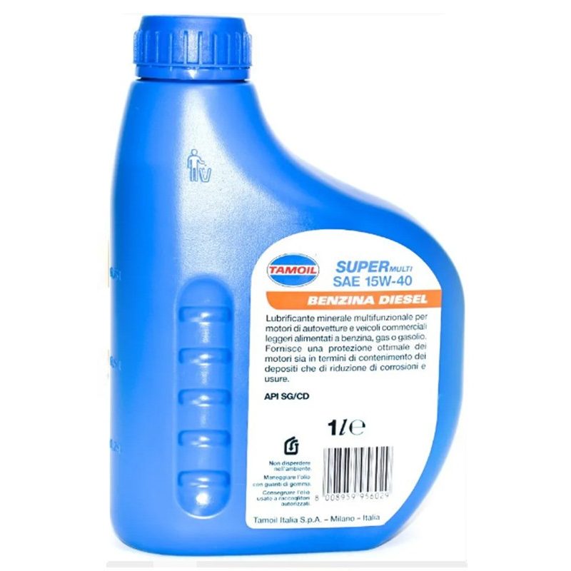 Tamoil Tamoil 1lt Olio motore Supermulti SAE 15w40 minerale auto be...