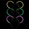 5pz Montature Orecchie Luminose cerchietto Coniglio Accessori Fluo Starlight