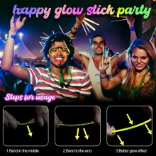 5pz braccialetti Luminosi Accessori bracciali doppi Fluorescenti Starlight DJ