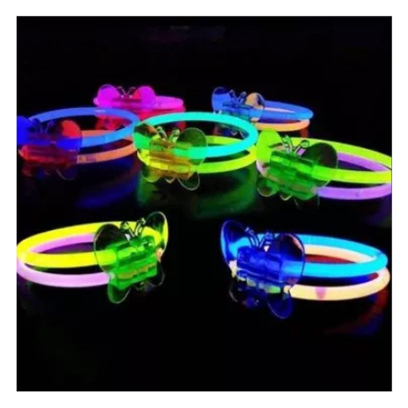 Firestars 5pz braccialetti Luminosi Accessori bracciali doppi Fluor...