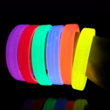 5pz braccialetti maxi Luminosi bracciali fluo discoteca Fluorescenti Starlight