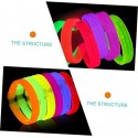 5pz braccialetti maxi Luminosi bracciali fluo discoteca Fluorescenti Starlight