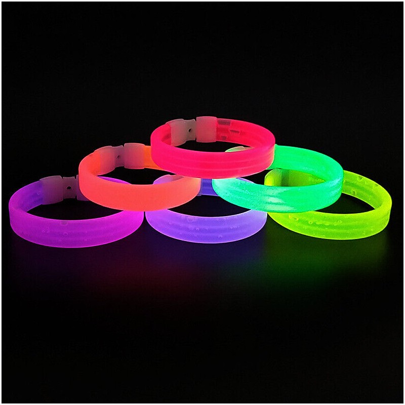 Firestars 5pz braccialetti maxi Luminosi bracciali fluo discoteca F...
