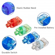 10 Luci a Led Dita Psichedeliche anelli da DITO a batteria colorati party feste