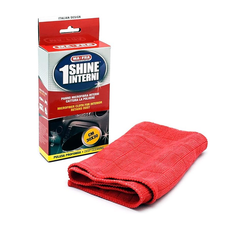 MAFRA 1SHINE panno microfibra interni pulisce lucida cruscotto plastiche auto