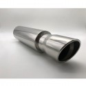Scarico sportivo diametro 90 marmitta auto universale tuning acciaio cromato