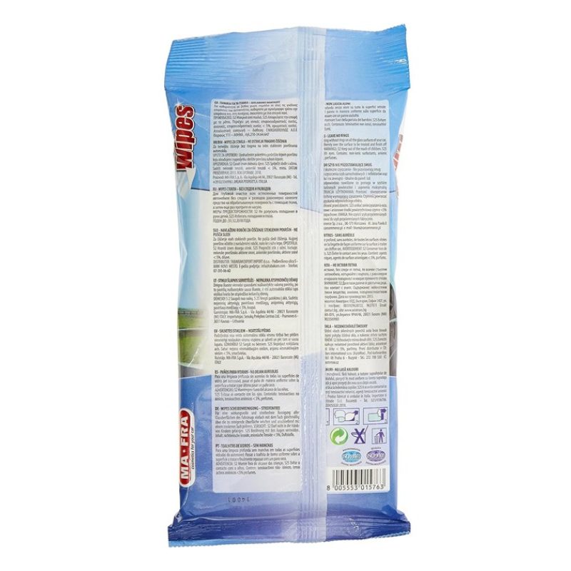 MAFRA MA-FRA WIPES 20 Salviette lava pulisci vetri auto Wipes Clean...