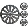 4 RACING Set 4 Copricerchi universali coppe copriruota borchie Spid...