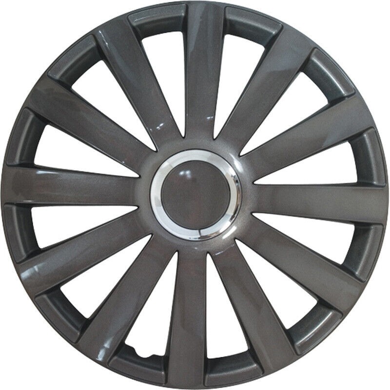 4 RACING Set 4 Copricerchi universali coppe copriruota borchie Spid...