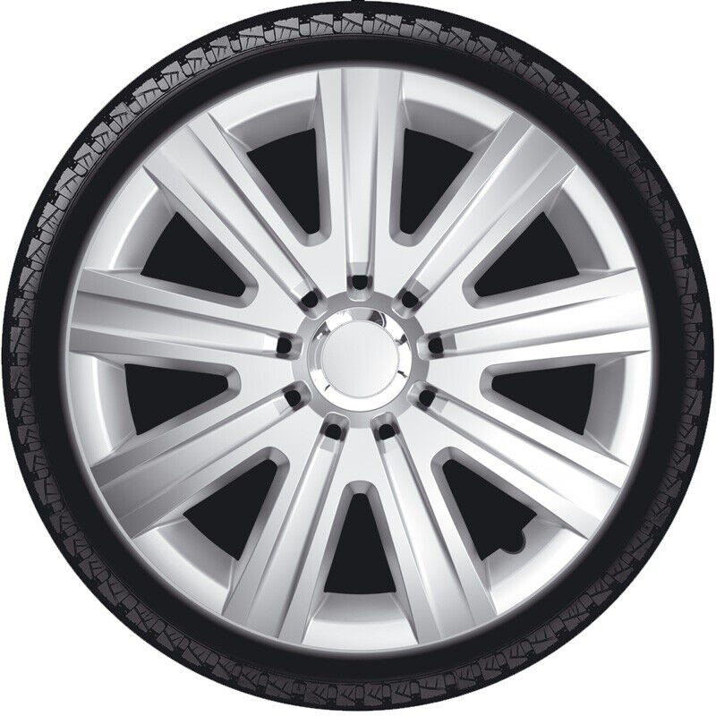 4 RACING Set 4 Copricerchi universali coppe copriruota borchie 13"/...