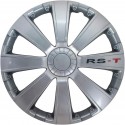 Set 4 Copricerchi universali coppe copriruota borchie RS-T 13"/14"/15"/16" Grigi