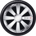 Set 4 Copricerchi universali coppe copriruota borchie RS-T 13"/14"/15"/16" Grigi