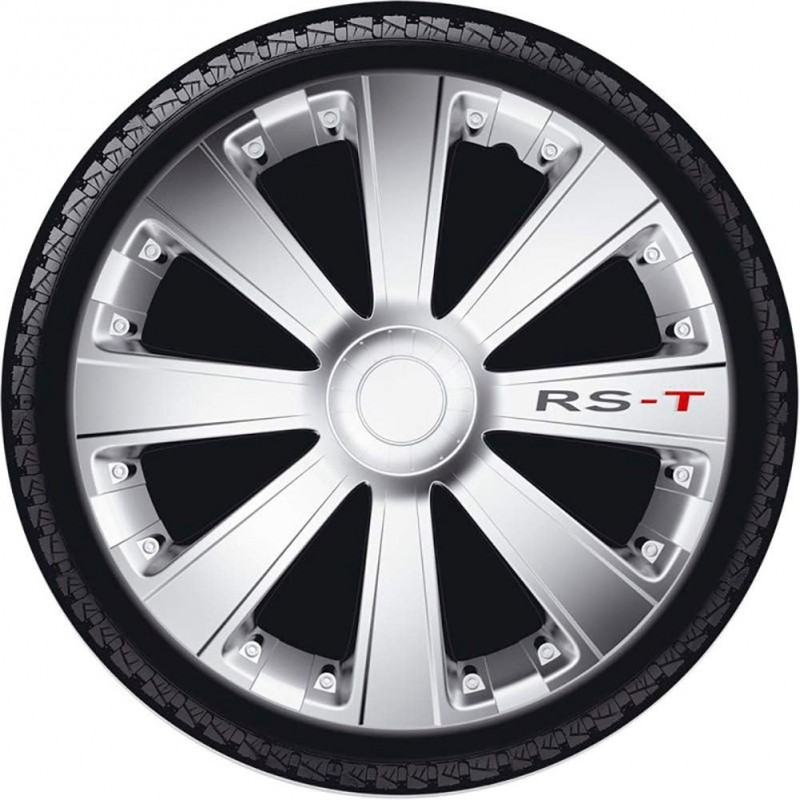 4 RACING Set 4 Copricerchi universali coppe copriruota borchie RS-T...