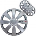 Set 4 Copricerchi universali coppe copriruota borchie RS-T 13"/14"/15"/16" Grigi