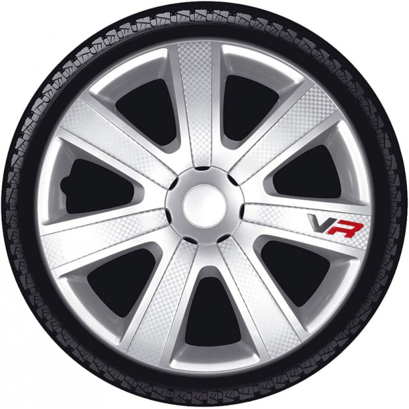4 RACING 4 Copricerchio universale coppe copri ruota borchie VR 13"...