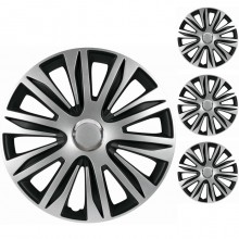 Set di 4 Copricerchi universale coppe auto Nardo Grigio / Nero 13/14/15 Pollici