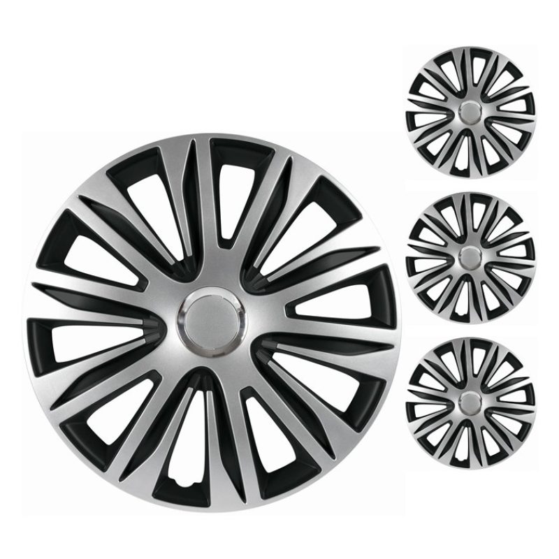 4 RACING Set di 4 Copricerchi universale coppe auto Nardo Grigio / ...