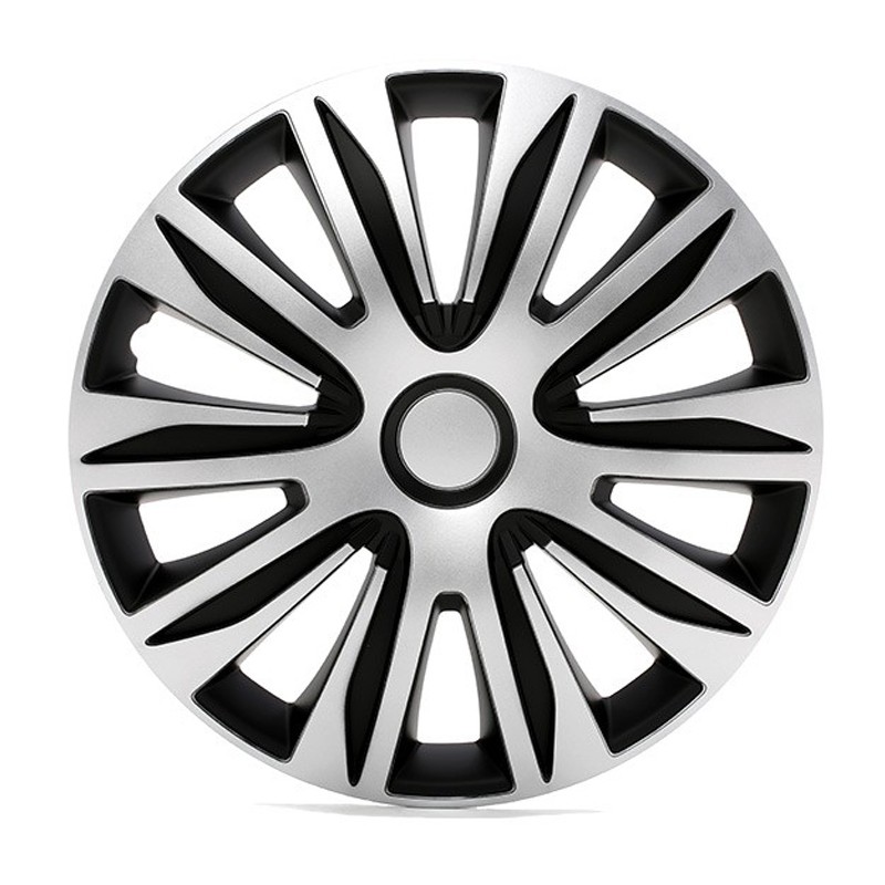 Set di 4 Copricerchi universale coppe auto Nardo Grigio / Nero 13/14/15 Pollici