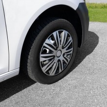 Set di 4 Copricerchi universale coppe auto Nardo Grigio / Nero 13/14/15 Pollici