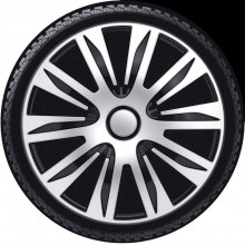 Set di 4 Copricerchi universale coppe auto Nardo Grigio / Nero 13/14/15 Pollici