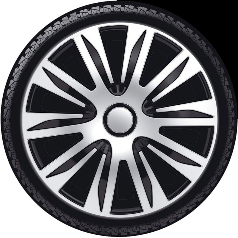 4 RACING Set di 4 Copricerchi universale coppe auto Nardo Grigio / ...