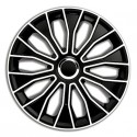 Set di 4 Copricerchi universale coppe auto Voltec Bianco / Nero 13/14/15 Pollici