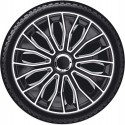 Set di 4 Copricerchi universale coppe auto Voltec Bianco / Nero 13/14/15 Pollici