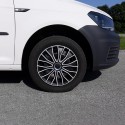 Set di 4 Copricerchi universale coppe auto Voltec Bianco / Nero 13/14/15 Pollici