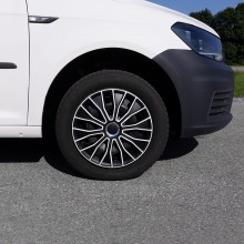 Set di 4 Copricerchi universale coppe auto Voltec Bianco / Nero 13/14/15 Pollici