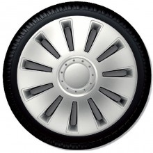 Set di 4 Copricerchi universali coppe auto Silvestone Grigio 13/14/15 Pollici