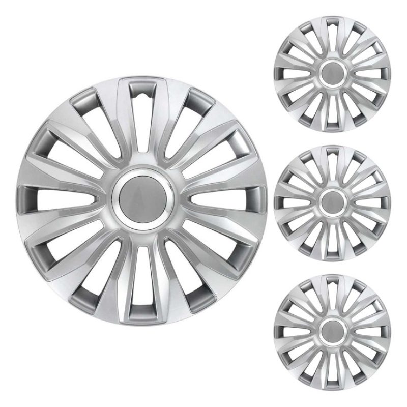 4 RACING Set 4 Copricerchi Copri ruota Coppa Borchie Auto Universal...